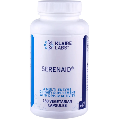 A Supplement container with the name Serenaid by Klaire Labs.