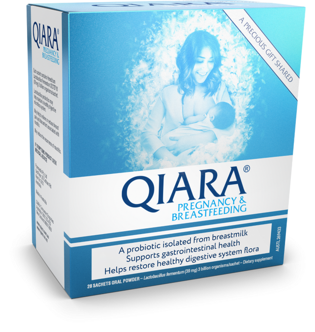 A supplement container of Qiara Pregnancy & Breastfeeding by QIARA