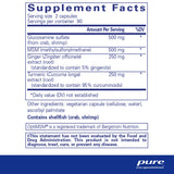 Ingredients: Glucosamine Sulfate, MSM, Ginger, Turmeric.