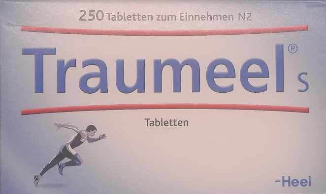 A supplement container of Traumeel S Tablets 250 by Heel