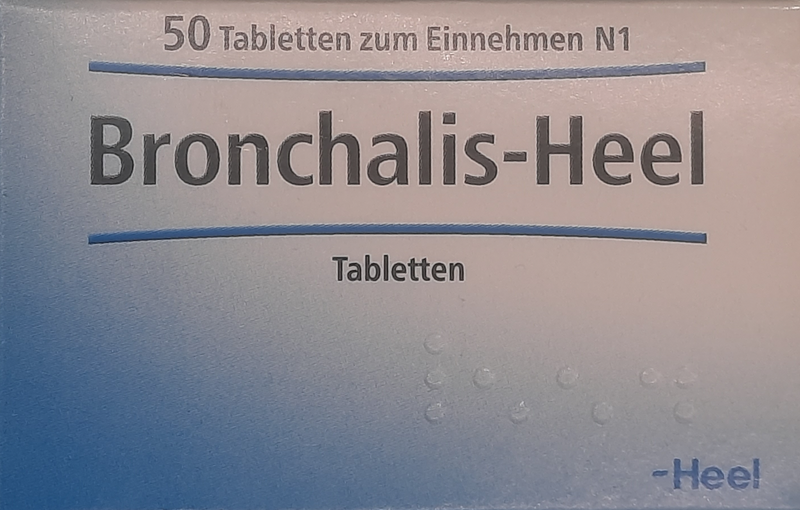 A supplement container of Bronchalis-Heel Tablets 50 by Heel