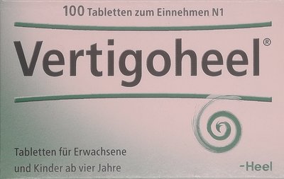 A supplement container of Vertigoheel Tablets 100 by Heel
