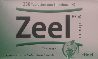 A supplement container of Zeel Compositum Tablets 250 by Heel