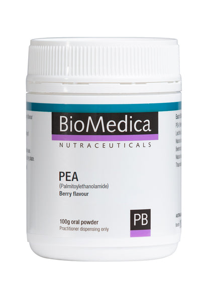A supplement container of PEA by Bio-Medica