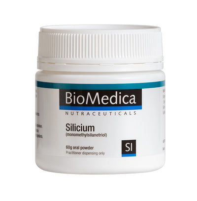 A supplement container of Silicium 60g Powder by Bio-Medica