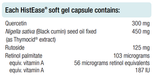 Supplement facts for HistEase