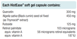 Supplement facts for HistEase