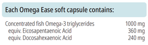 Supplement facts for Omega Ease