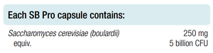 Supplement facts for SB Pro