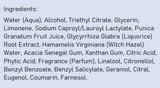 Supplement facts for Pomegranate 24h Roll-On Deodorant listing ingredients including Acacia, Cetyl Alcohol, Citric Acid, Coumarin, Eugenol