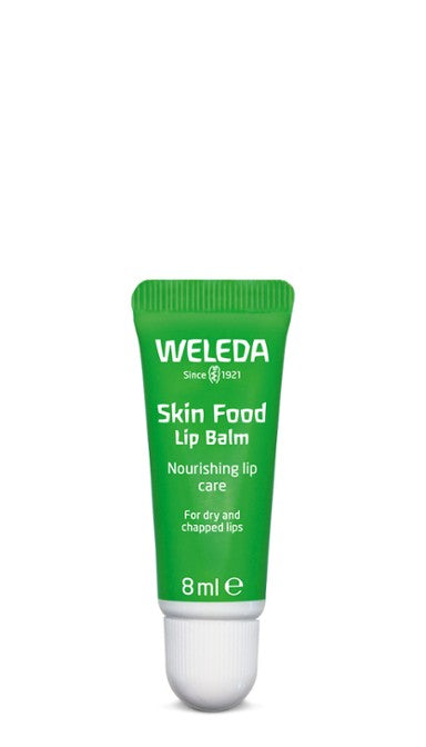 A supplement container of Skin Food Lip Balm by Weleda