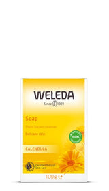 A supplement container of Calendula Soap by Weleda