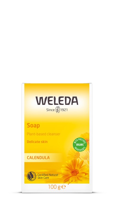 A supplement container of Calendula Soap by Weleda