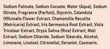 Supplement facts for Calendula Soap listing ingredients including Brown Rice, Calendula Extract, Cetyl Alcohol, Chamomile, Coumarin