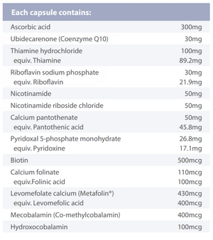 Supplement facts for BioEnhanced Methyl B