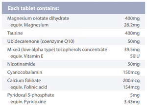 Supplement facts for CardioPro