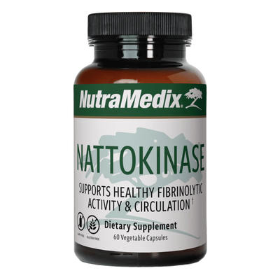 A supplement container of Nattokinase by NutraMedix