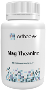 A supplement container of Mag Theanine by Orthoplex