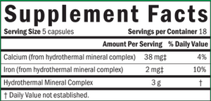 Supplement facts for Joint Formula14 90 caps listing ingredients including Calcium, Calcium citrate, Iron