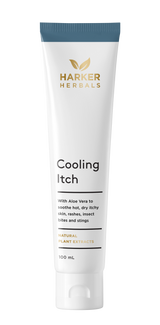 A supplement container of Cooling Itch 100ml by Harker Herbals