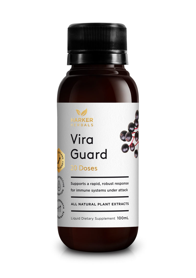 A supplement container of Vira Guard by Harker Herbals