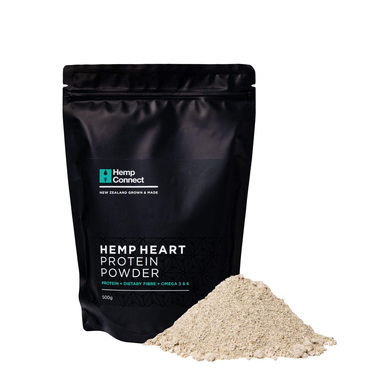 A supplement container of Hemp Heart Protein 500g by Hemp Connect
