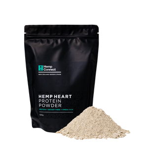 A supplement container of Hemp Heart Protein 500g by Hemp Connect