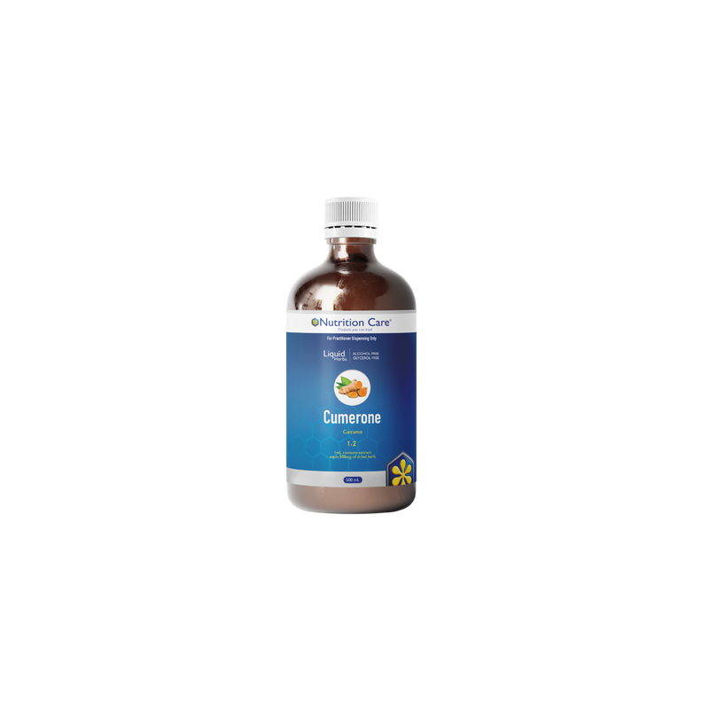 A supplement container of Tumeric Cumerone - 500ml by Nutrition Care