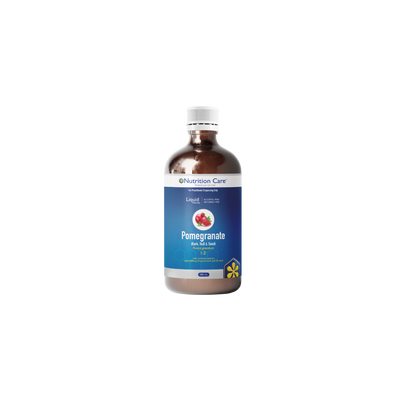 A supplement container of Pomegranate Bark Hull Seed & Husk 2:1 - 500ml by Nutrition Care