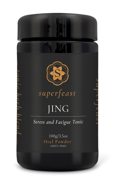 A supplement container of JING by SuperFeast