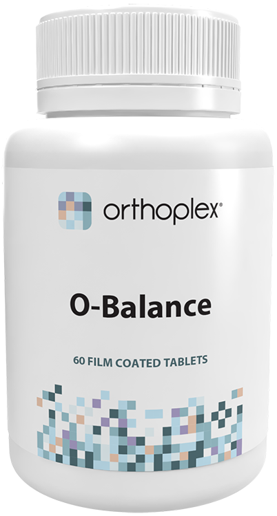 A supplement container of O Balance 60t by Orthoplex