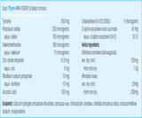 Ingredients: Tyrosine, Potassium iodide, Selenomethionine, Zinc, Riboflavin sodium phosphate, Ascorbic acid, Colecalciferol (Vitamin D3 200IU), D-alpha-tocopherol acid succinate, Withania somnifera (Ashwaganda) Rhodiola rosea.