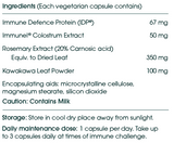 Supplement facts for Re:juvenate Pro 30 capsules listing ingredients including Colostrum, Rosemary (Rosmarinus officinalis) extract