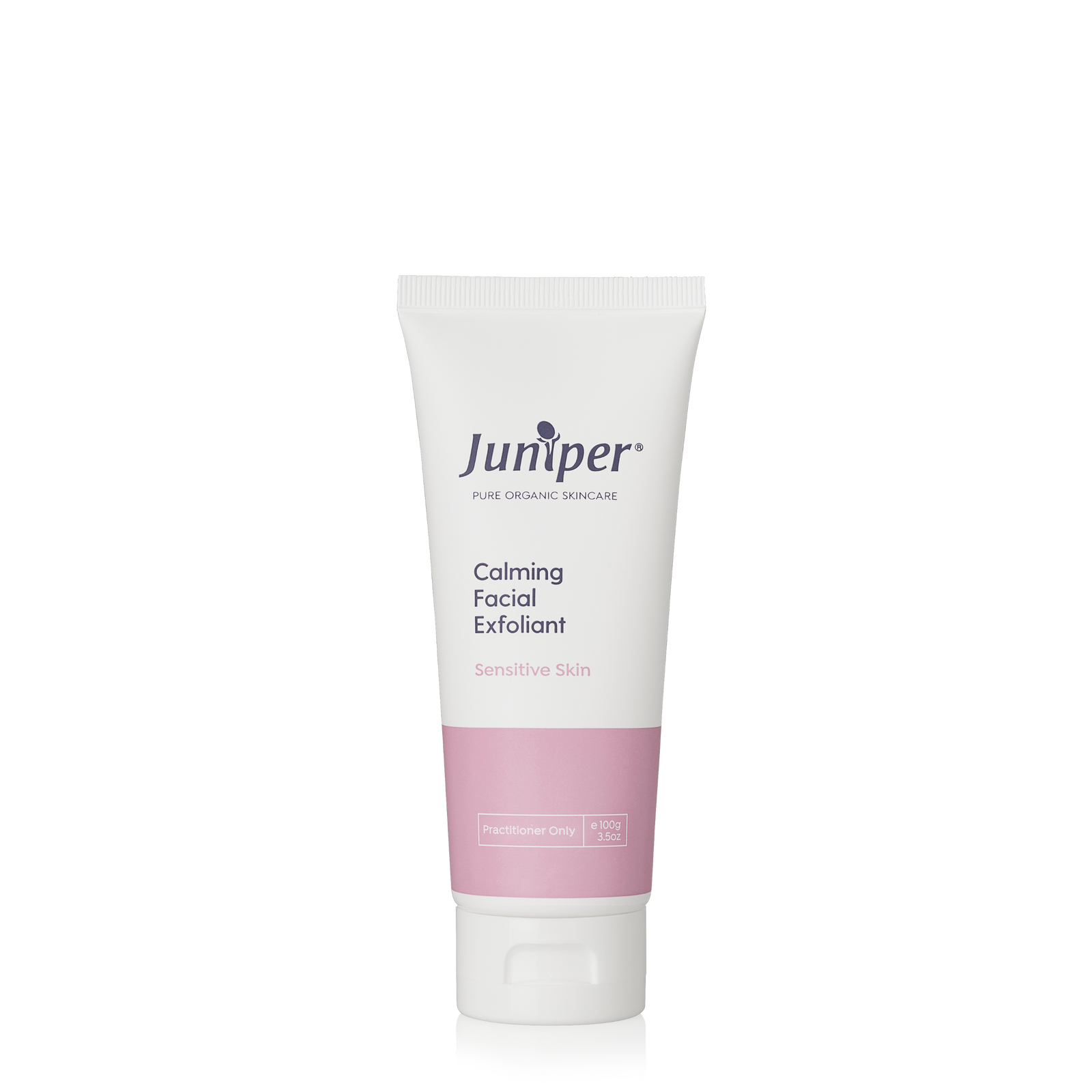 A supplement container of Calming Facial Exfoliant 100g by Juniper