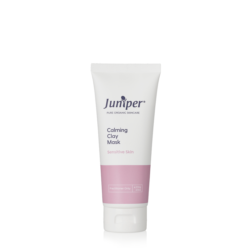 A supplement container of Calming Pink & White Clay Mask 100g by Juniper