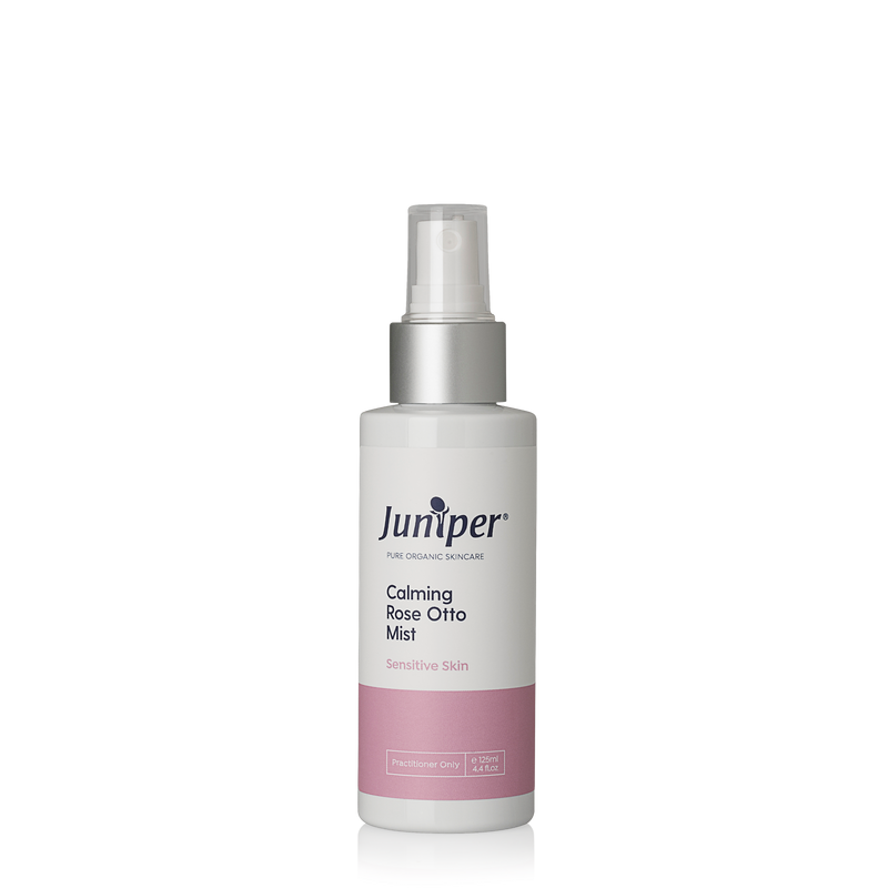 A supplement container of Calming Rose-Otto Mist 125ml by Juniper