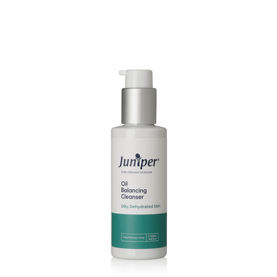 A supplement container of Oil Balancing Cleanser 125ml by Juniper