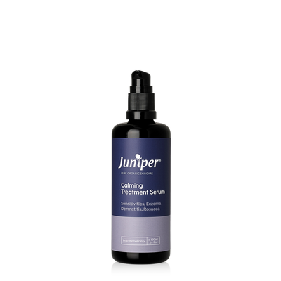 A supplement container of Calming Treatment Serum 100ml by Juniper