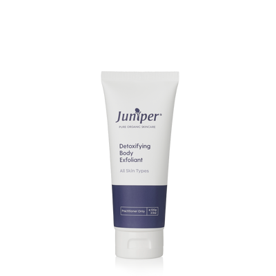 A supplement container of Detoxifying Body Exfoliant 100g by Juniper