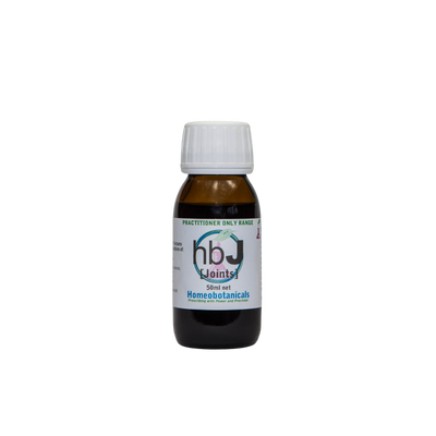 A supplement container of hbJ (Joints) 50ml by Homeobotanicals