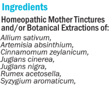 Supplement facts for hbW (Worms) 50ml