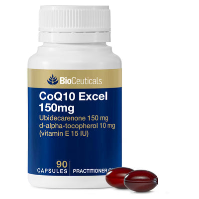 An image of a supplement called CoQ10 Excel 150mg Bioceuticals