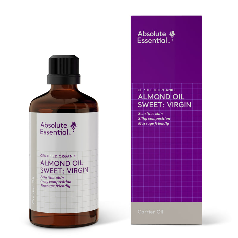 A supplement container of Almond Oil Sweet: Virgin 100ml by Absolute Essential (Retail)