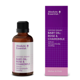A supplement container of Baby Oil: Rose & Camomile 50ml by Absolute Essential