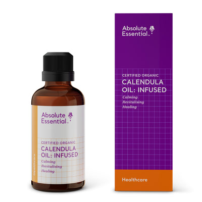 A supplement container of Calendula Oil: Infused 50ml by Absolute Essential
