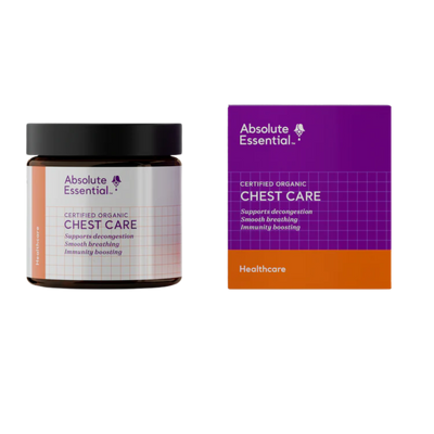 A supplement container of Chest Care 100ml by Absolute Essential