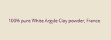 Supplement facts for Clay Powder: White Argyle 50g