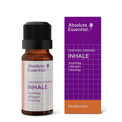 A supplement container of Inhale 10ml by Absolute Essential