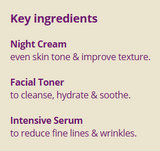 Supplement facts for Rose & Frankincense Gift Box
