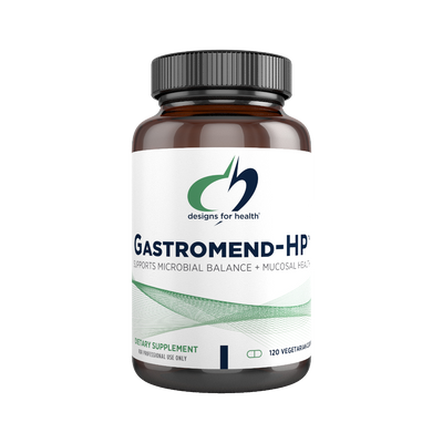 A supplement container of GastroMend-HP (USA) 120c by Designs for Health - USA